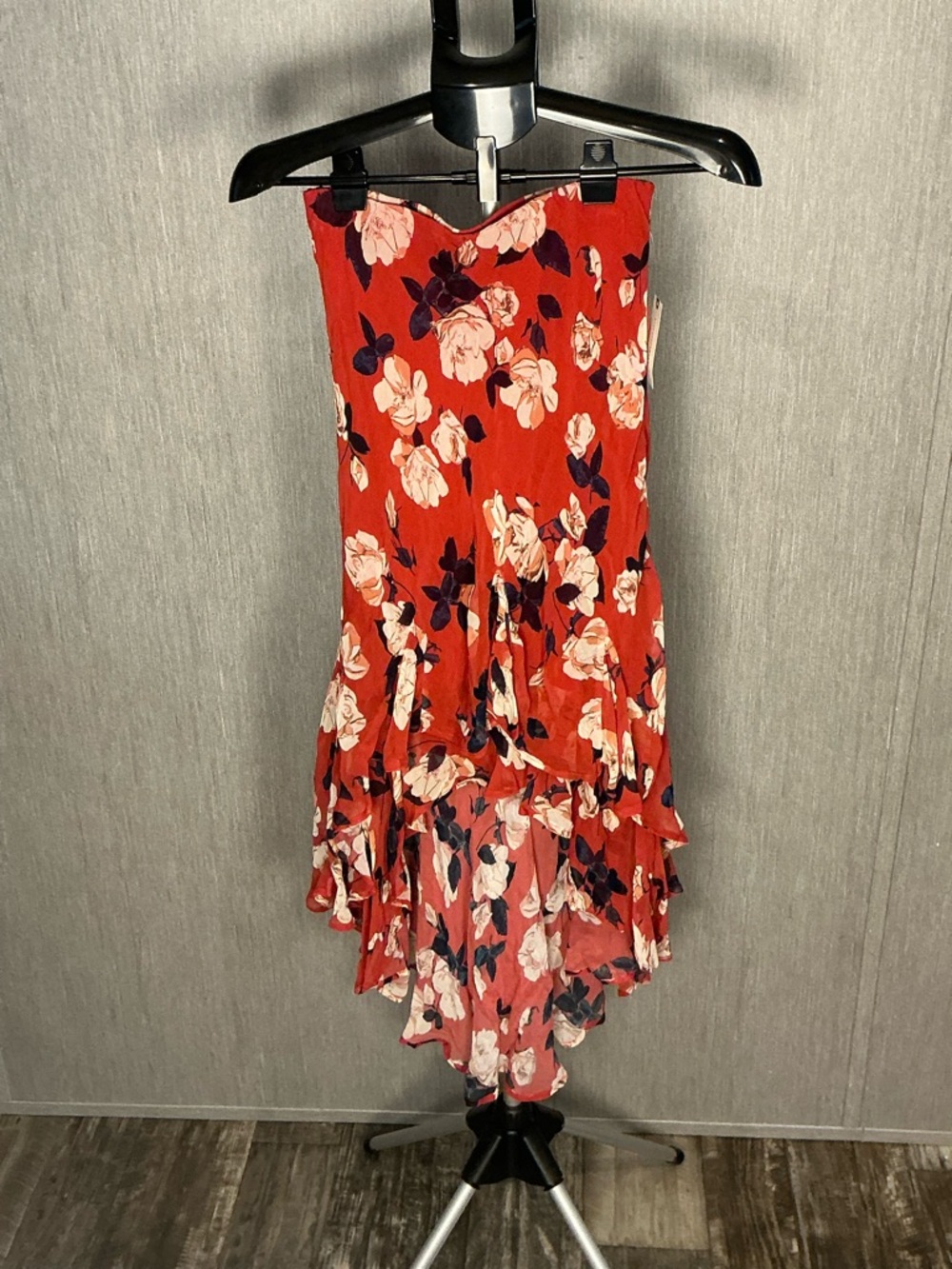 Maeve Rust Floral High-Low Ruffle Skirt Size XS - Picture 5 of 12